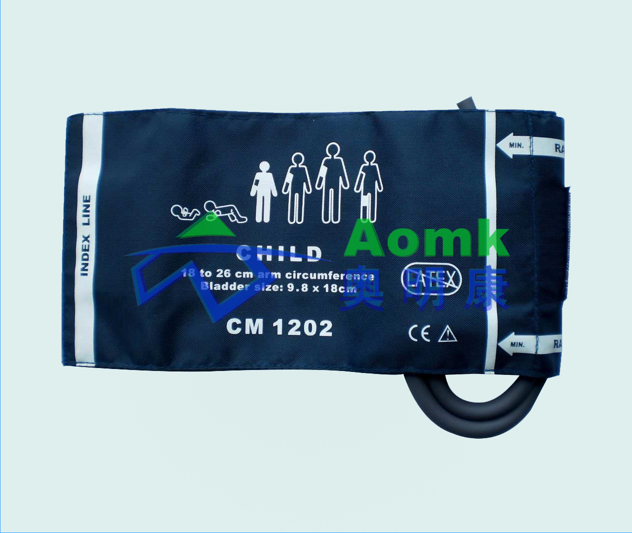 CM1202 children's blood pressure cuff 18-26cm [with balloon double tube]